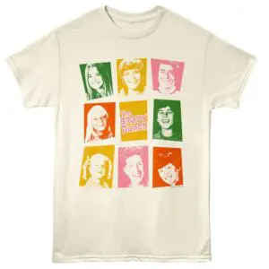 Brady Bunch Colorful Faces Men’s T Shirt