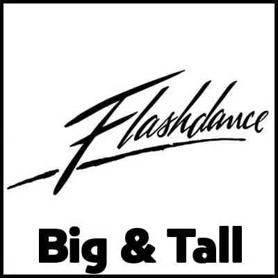 Bold "Flashdance" logo with "Big & Tall" text, ideal for trendy men's fashion apparel.