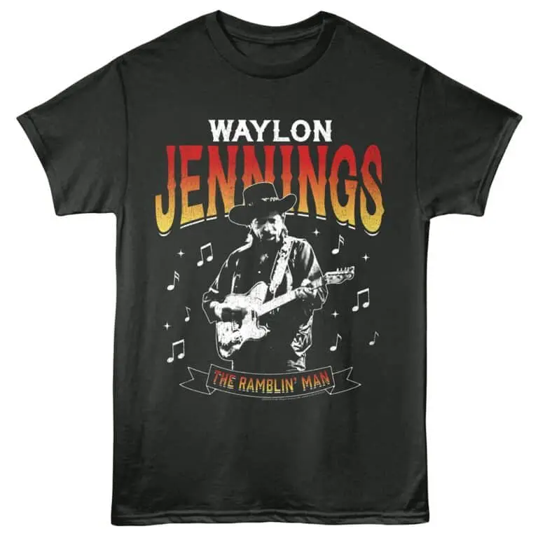 Waylon Jennings The Ramblin Man Music Men's T Shirt