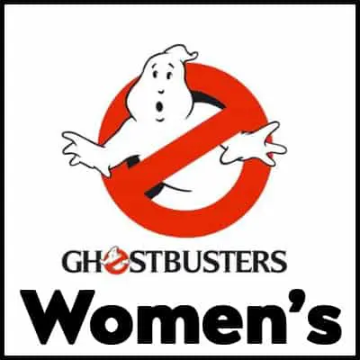 Iconic Ghostbusters logo with a female twist for women’s t-shirt fans.