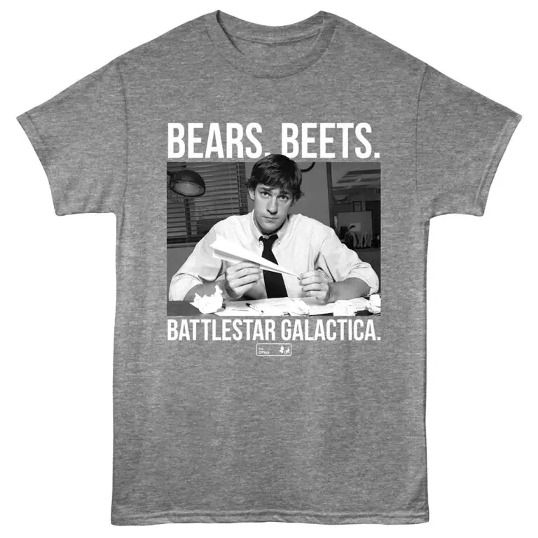 The Office Jim Bears Beets Men's T Shirt Graphite Gray Heather