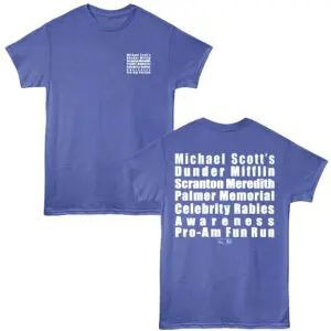 The Office Fun Run Men's T Shirt Blue Heather