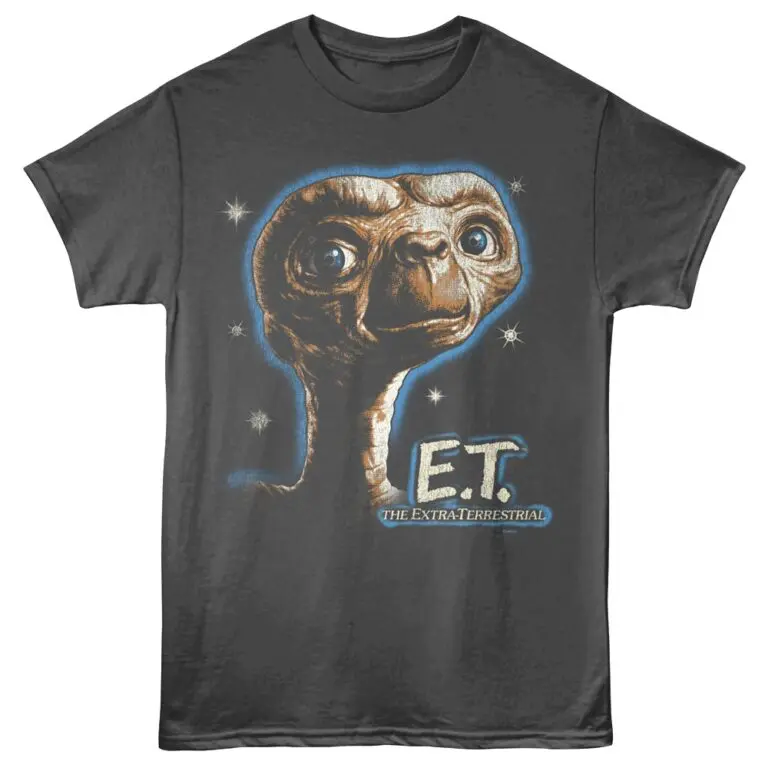 ET in the Stars Men's T Shirt Charcoal