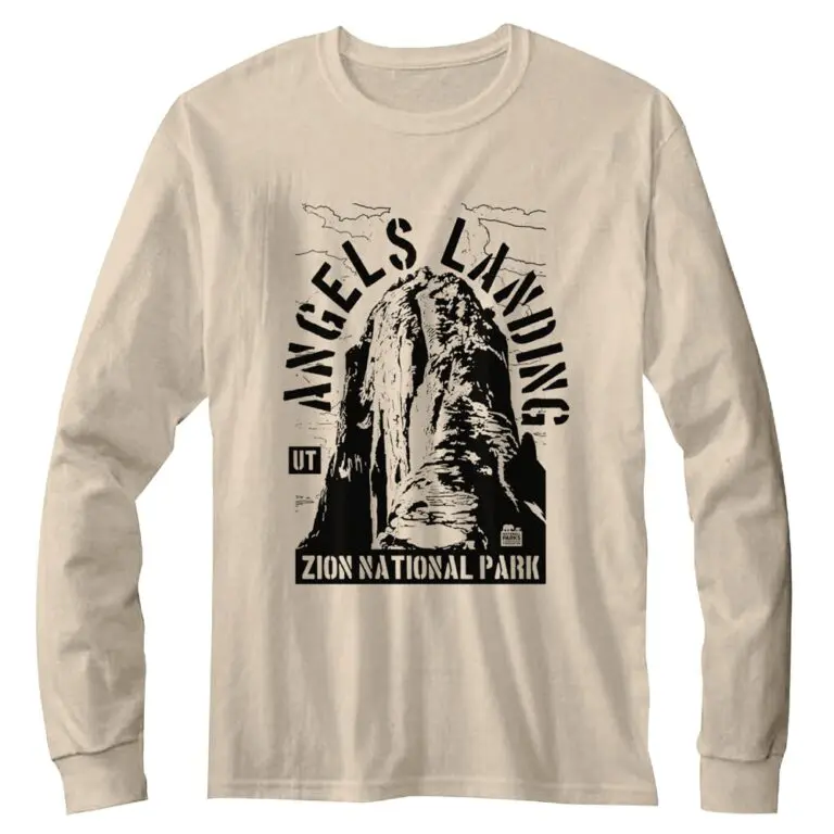 Zion Angels Landing Shadows Long Sleeve T-Shirt