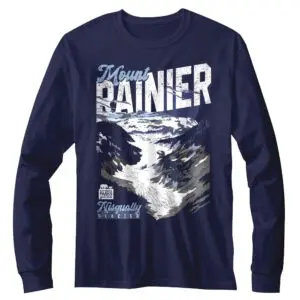 Mount Rainier Nisqually Glacier Long Sleeve T-Shirt