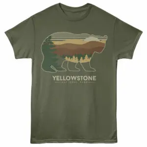 Yellowstone Bear Outline Men's T-Shirt