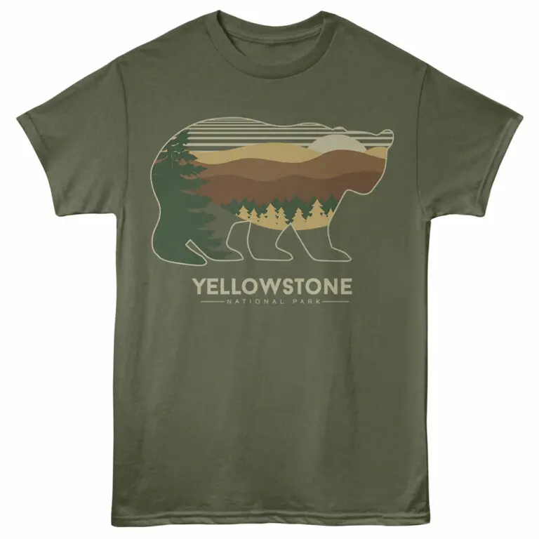 Yellowstone Bear Outline Men's T-Shirt
