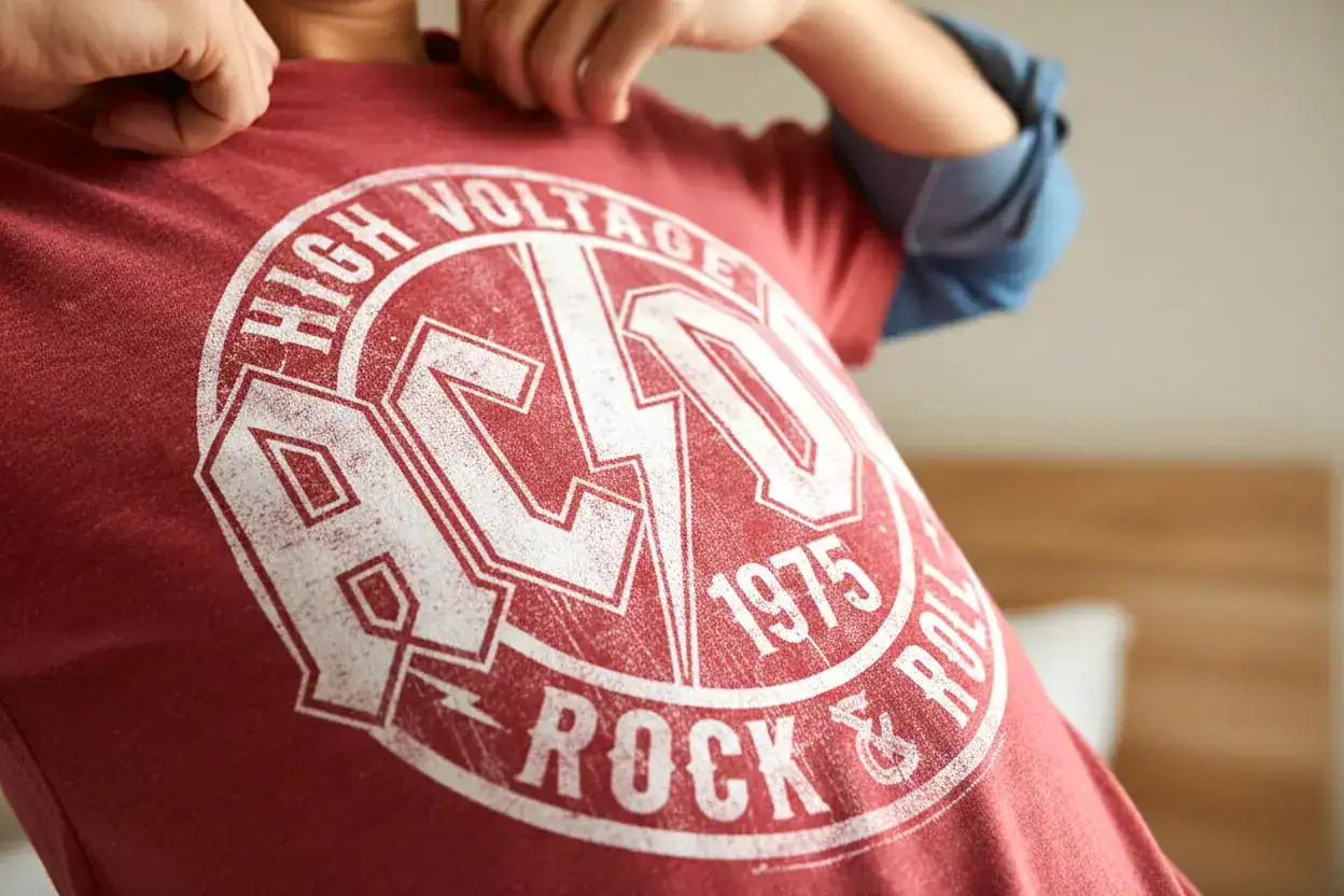 ACDC High Voltage Rock & Roll 1975 Red Men’s T Shirt