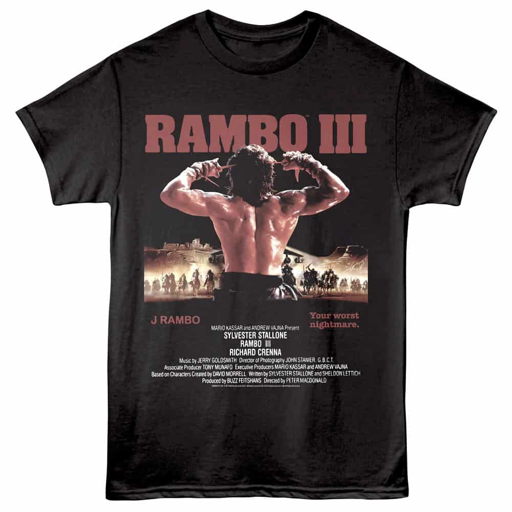 Rambo 3 Your Worst Nightmare Men's T Shirt Black