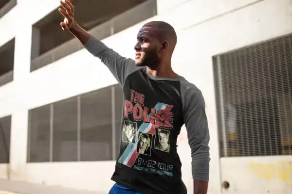 Sting and police raglan tee