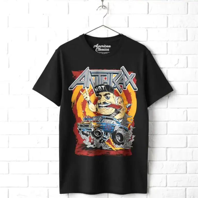 Anthrax Not Fink Roadster Men's T Shirt wall
