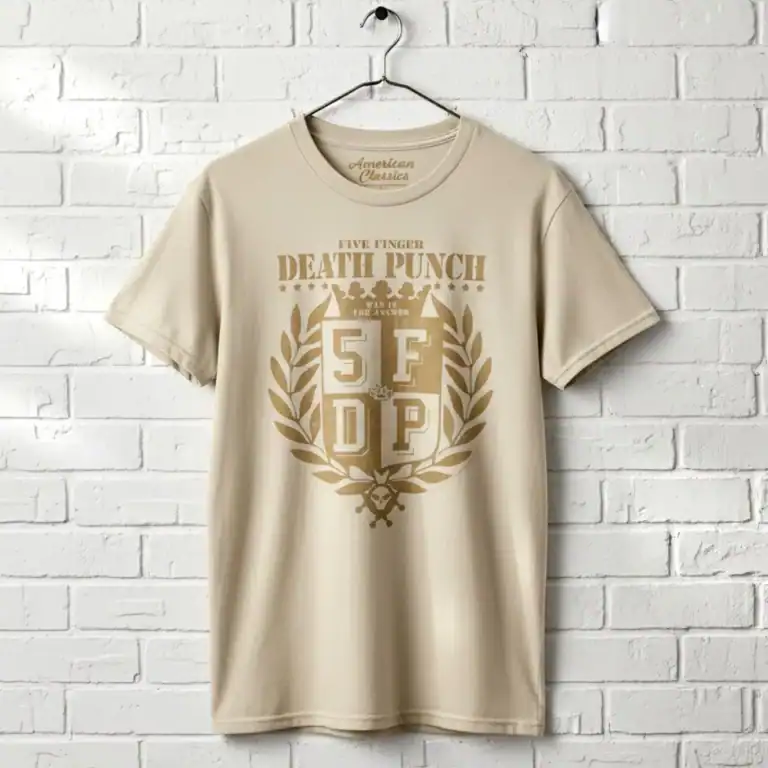 Five Finger Death Punch War is the Answer Men's T-Shirt wall