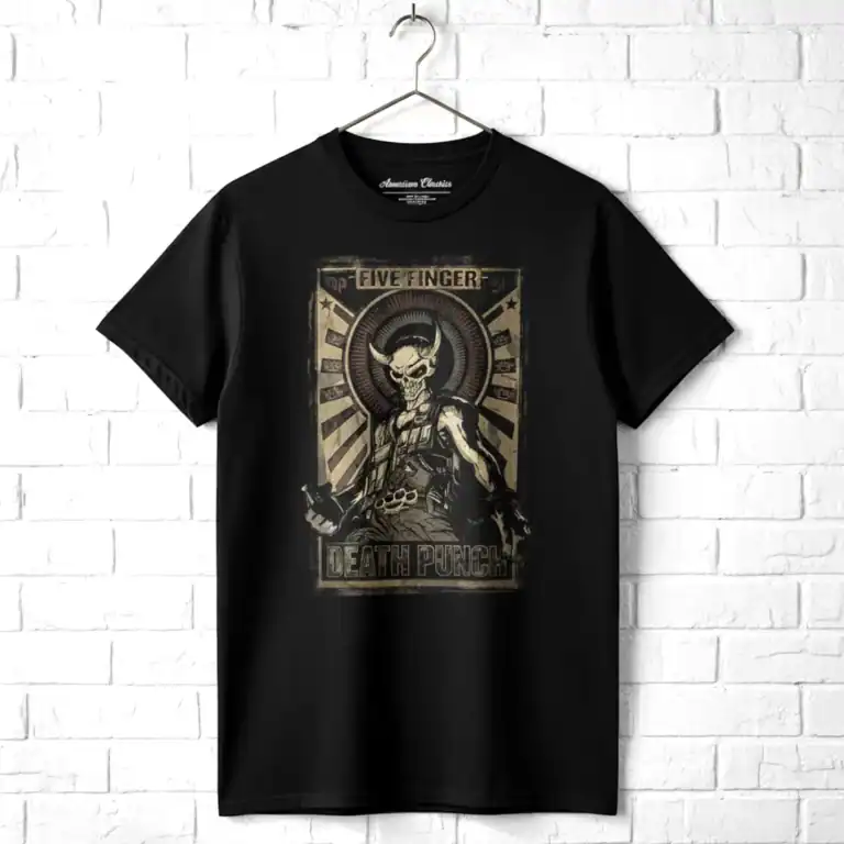 Five Finger Death Punch Horned Knucklehead Men's T-Shirt wall