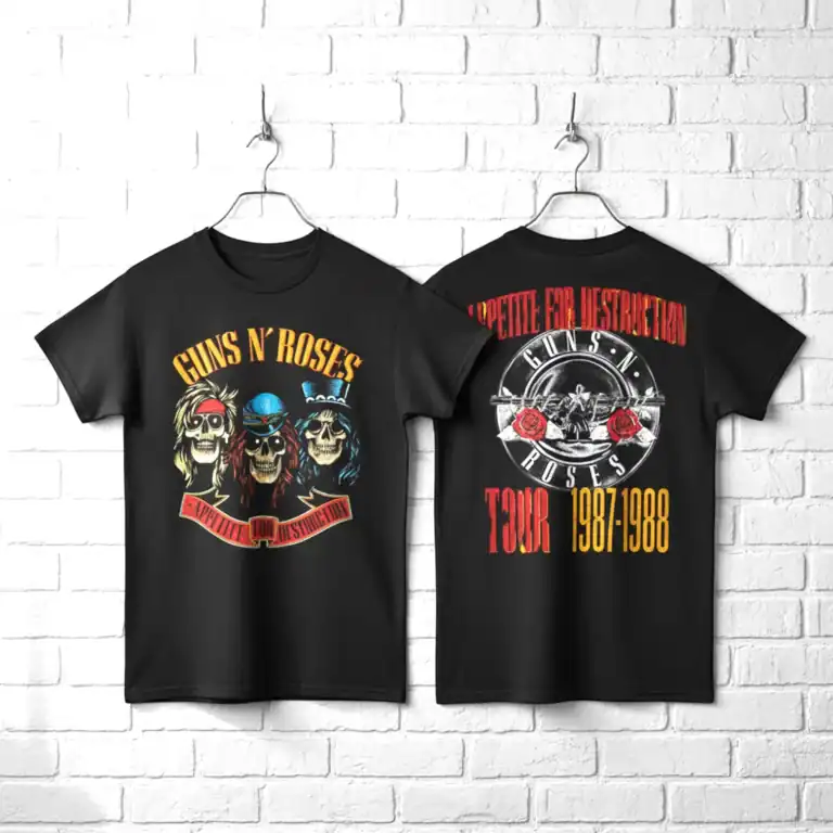 Guns N Roses Appetite For Destruction Tour 87 Men's T Shirt