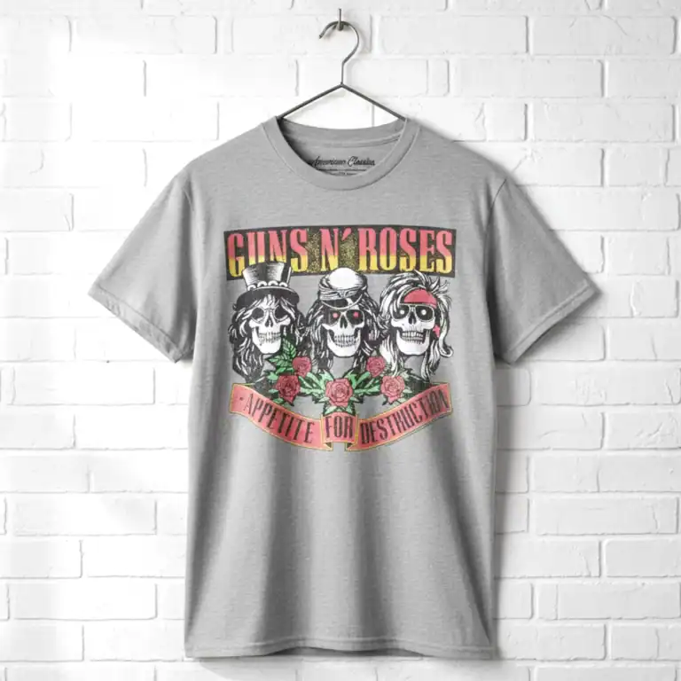 Guns n Roses Appetite for Destruction Skulls Men's T-Shirt