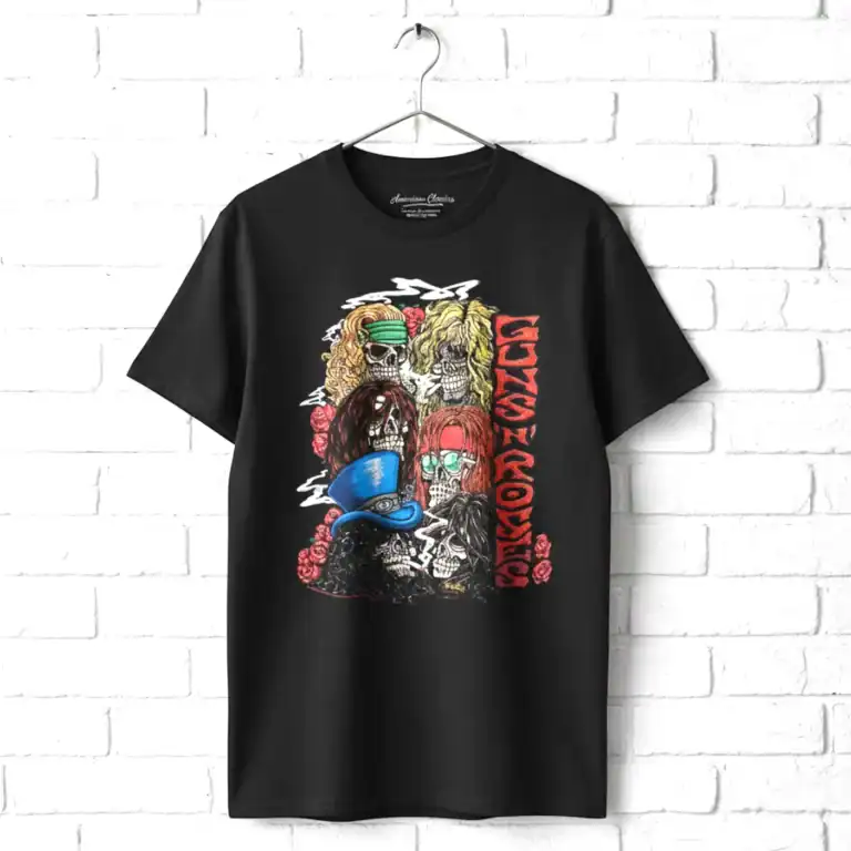 Guns N Roses Band Skulls Men's T Shirt