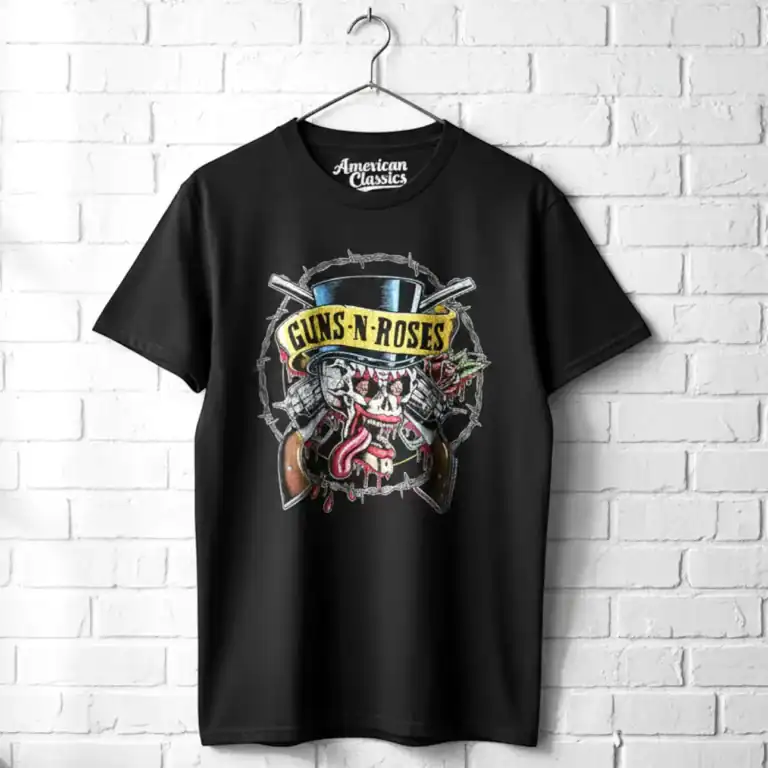 Guns N Roses Bloody Skull Top Hat Men's T Shirt