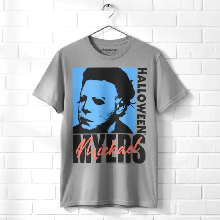 Halloween Michael Myers is Blue Men's T-Shirt wall