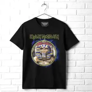 Iron Maiden Powerslave Pharaoh Men's T-Shirt wall
