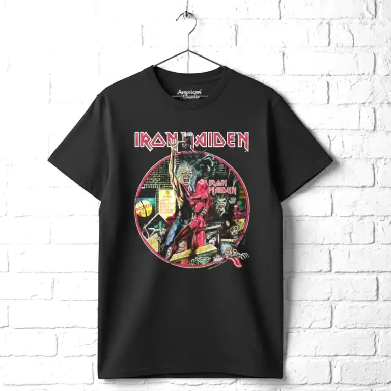 Iron Maiden Bring Your Daughter Men's T Shirt wall