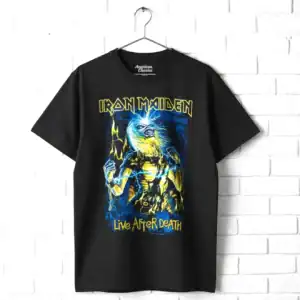 Iron Maiden Live After Death Men's T Shirt wall