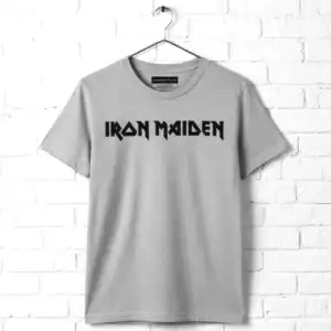 Iron Maiden Dark Logo Men's T Shirt wall