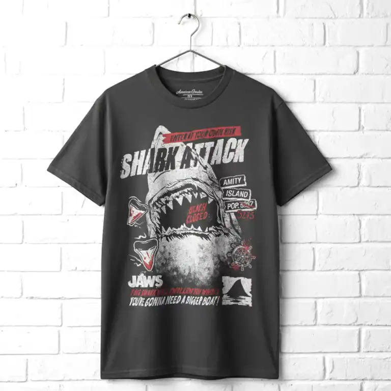 Jaws Enter At Your Own Risk Men's T-Shirt wall