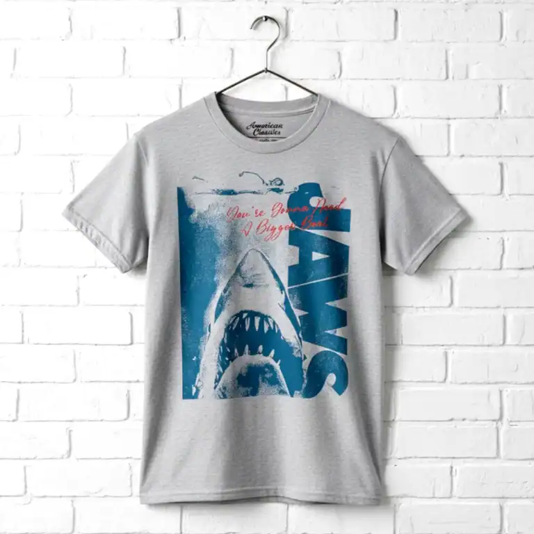 Jaws Swimmer Needs Boat Men's T-Shirt wall