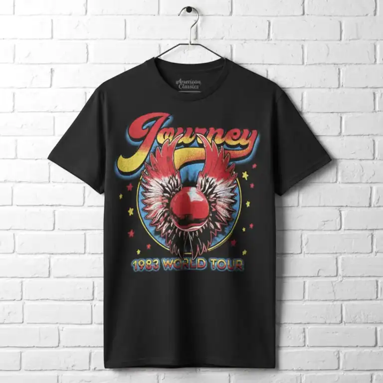 Journey Frontiers 1983 World Tour Men’s T Shirt wall