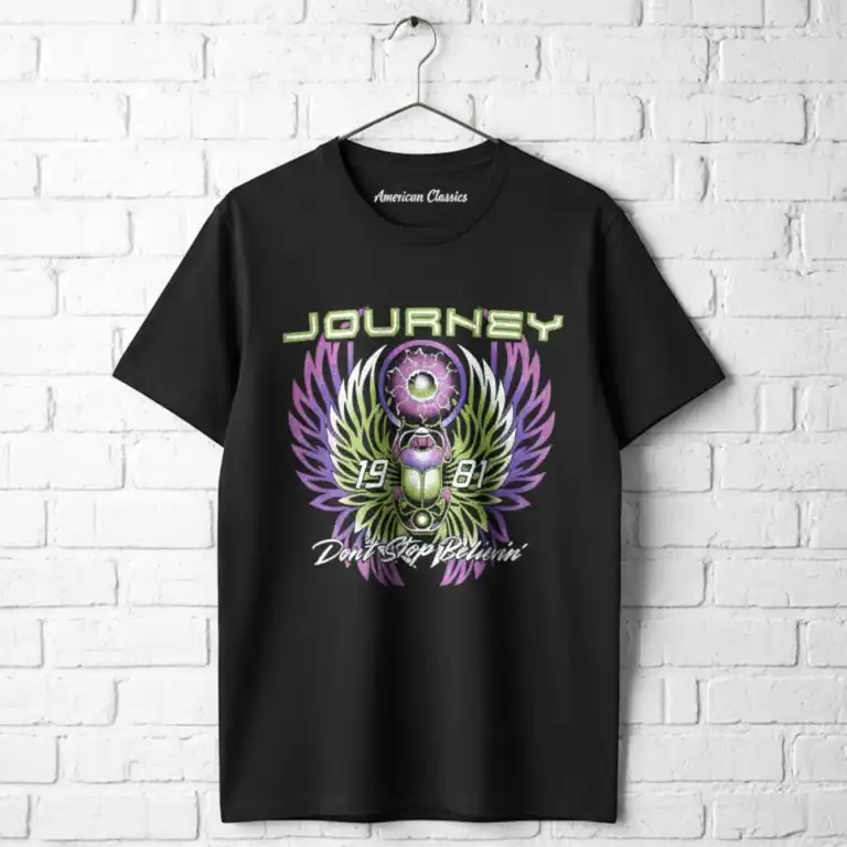 Journey Don't Stop Believin' 1981 Men's T Shirt wall