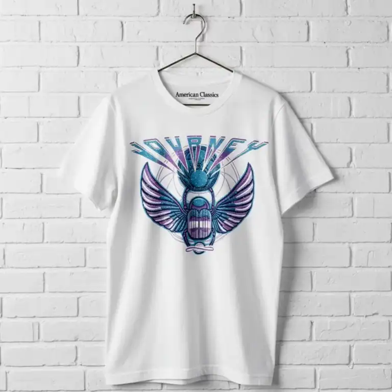 Journey Deep Infinity Scarab Men's T Shirt wall