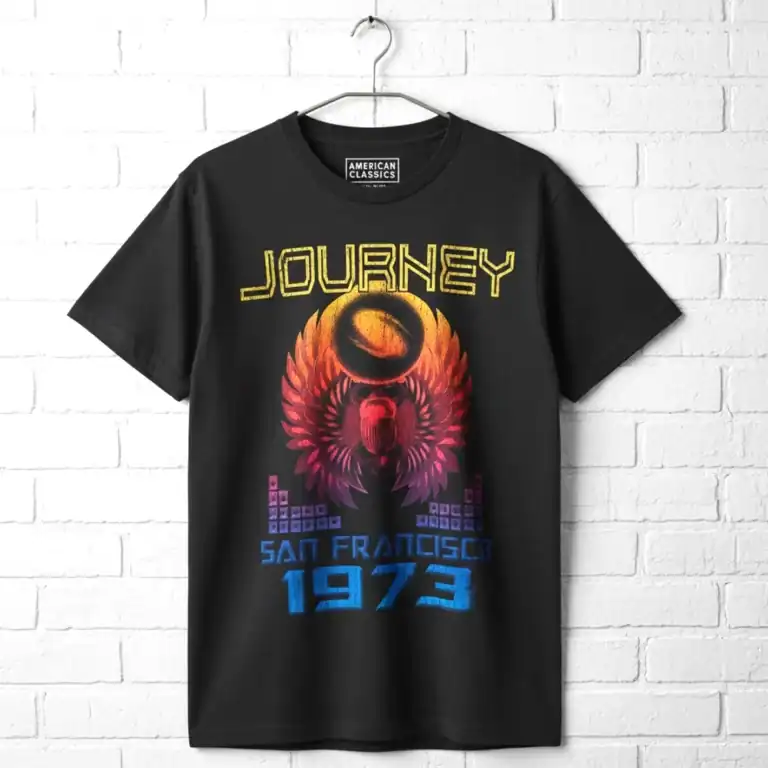 Journey San Francisco 1973 Tour Men's T Shirt wall