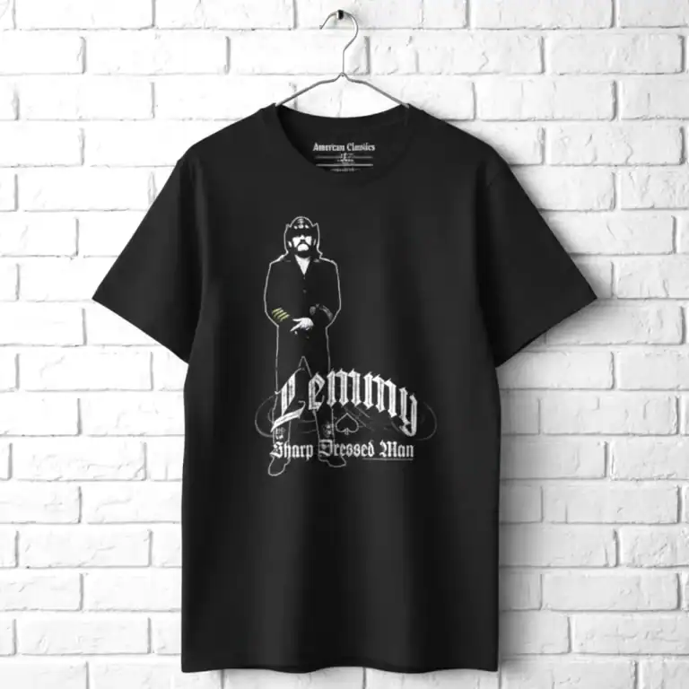 Lemmy Sharp Dressed Man Men's T Shirt wall