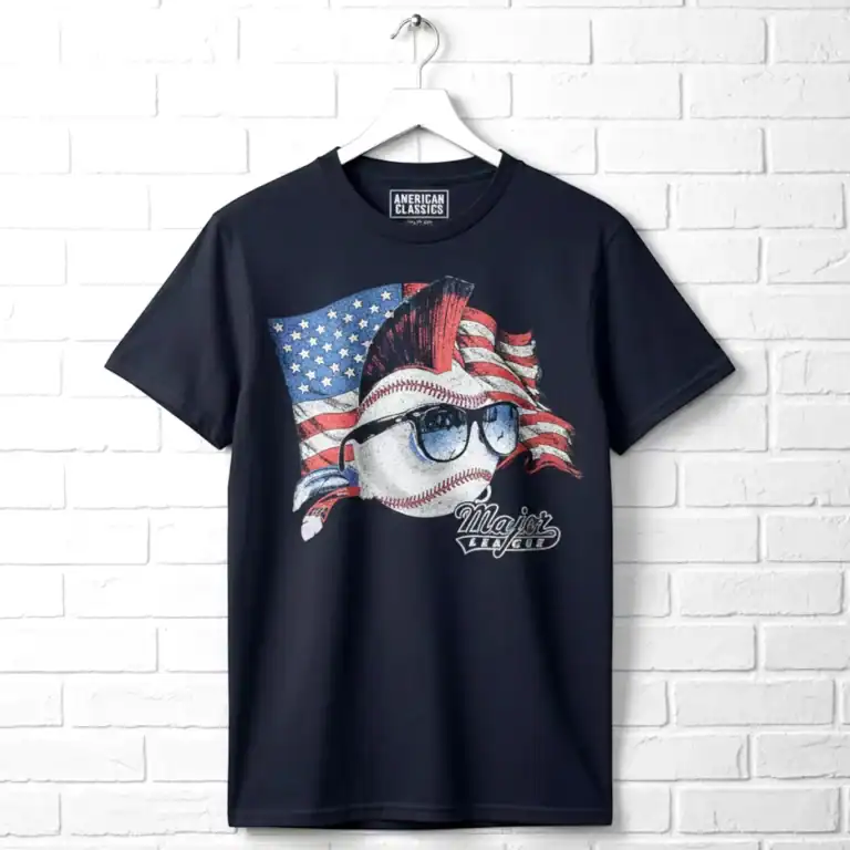 Major League American Wild Thing Men's T-Shirt wall