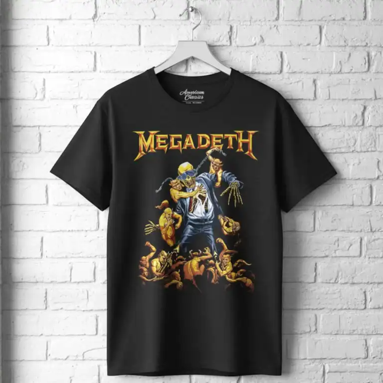 Megadeth Vic Goes to Hell Men's T Shirt wall