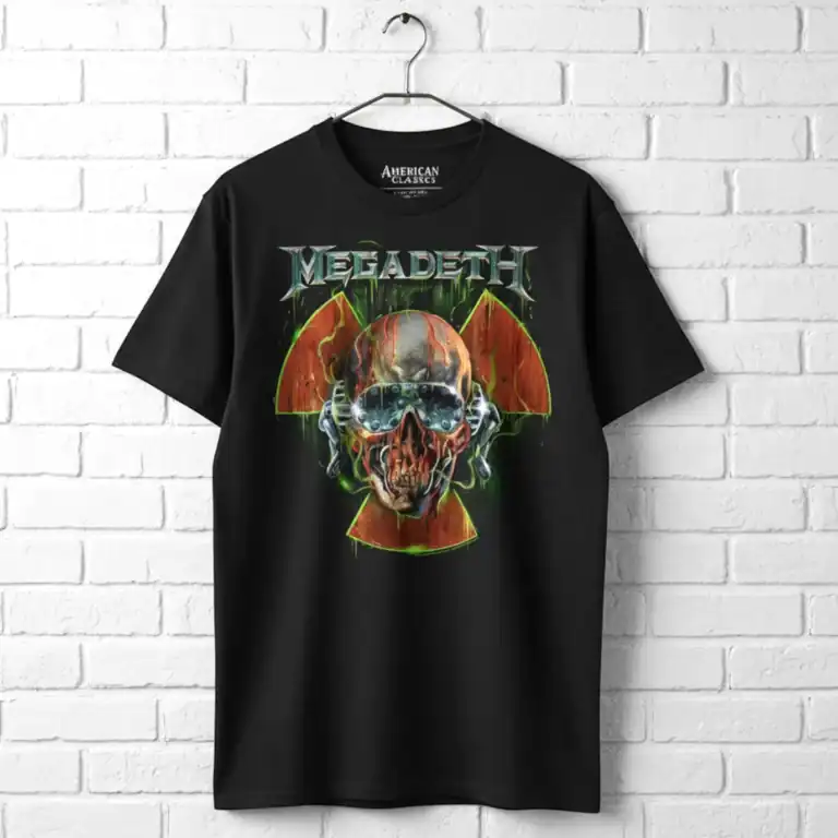 Megadeth Nuclear Skull Vic Men's T Shirt wall
