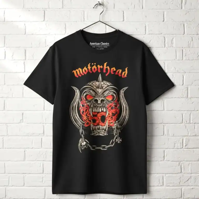 Motorhead 50 Years Warpig Men's T Shirt wall