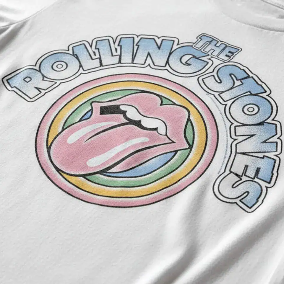 Rolling Stones Rainbow Lips Men's T Shirt zoom