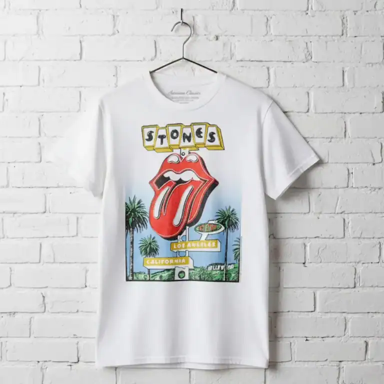 Rolling Stones California Motel Men's T Shirt wall