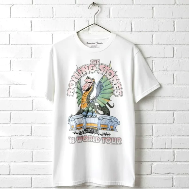 Rolling Stones Dragon World Tour 78 Men's T Shirt wall
