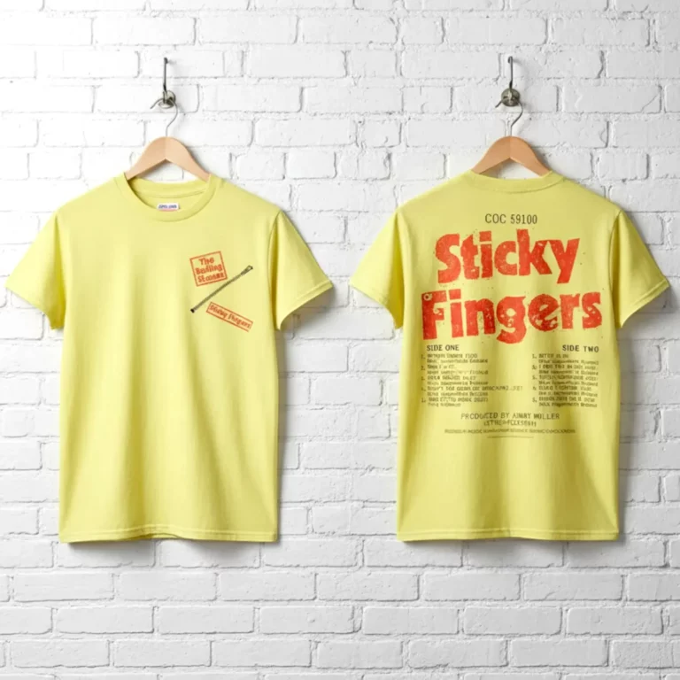 Rolling Stones Sticky Fingers Track List Men's T Shirt wall