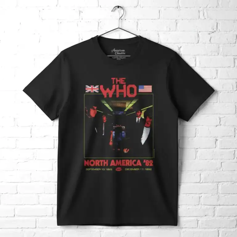 The Who It's Hard North America '82 Tour Men's T Shirt wall