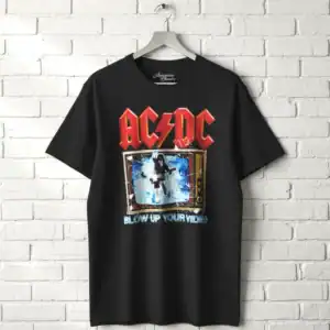 AC/DC Blow Up Your Video T Shirt with band logo and graphic print.