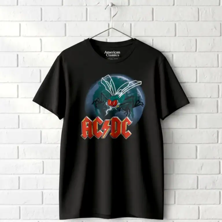 AC/DC Fly on the Wall Tour Men's T Shirt for rock music fans.