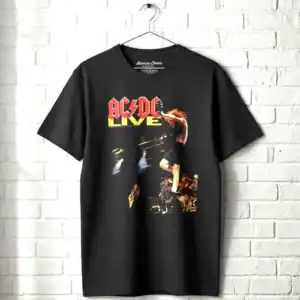 AC/DC Live concert band T shirt for men, rock music apparel, band merchandise.