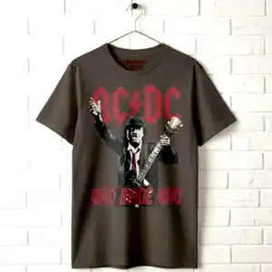 AC/DC Who Made Who Angus Young Men's T Shirt for rock fans.