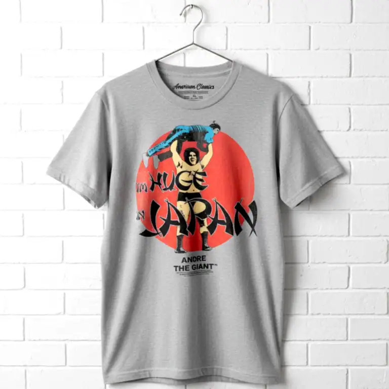 Andre the Giant HUGE in Japan Men's Gray T Shirt