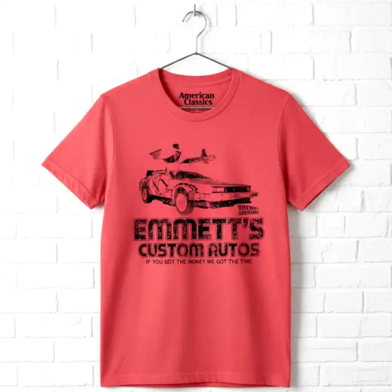 Back to The Future Emmett's Custom Autos Men's T Shirt