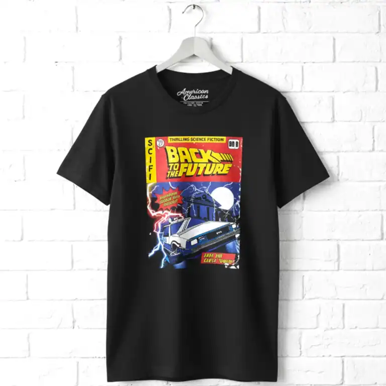 Back to The Future Comic Book Cover Men's T Shirt
