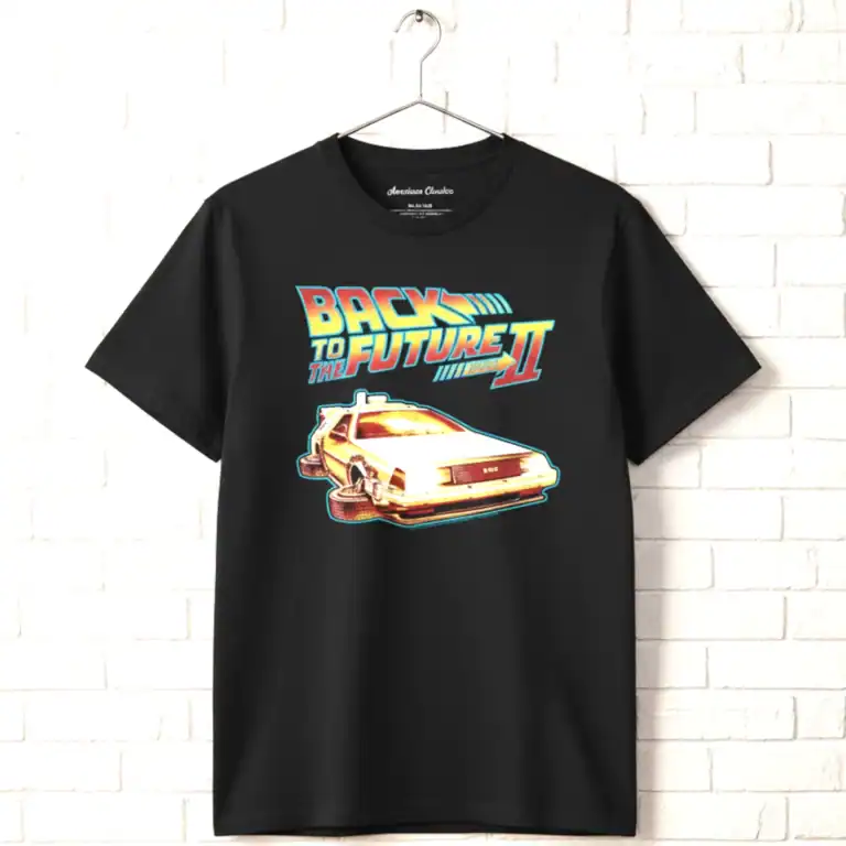 Back to The Future Part 2 Chrome DeLorean Men's T Shirt